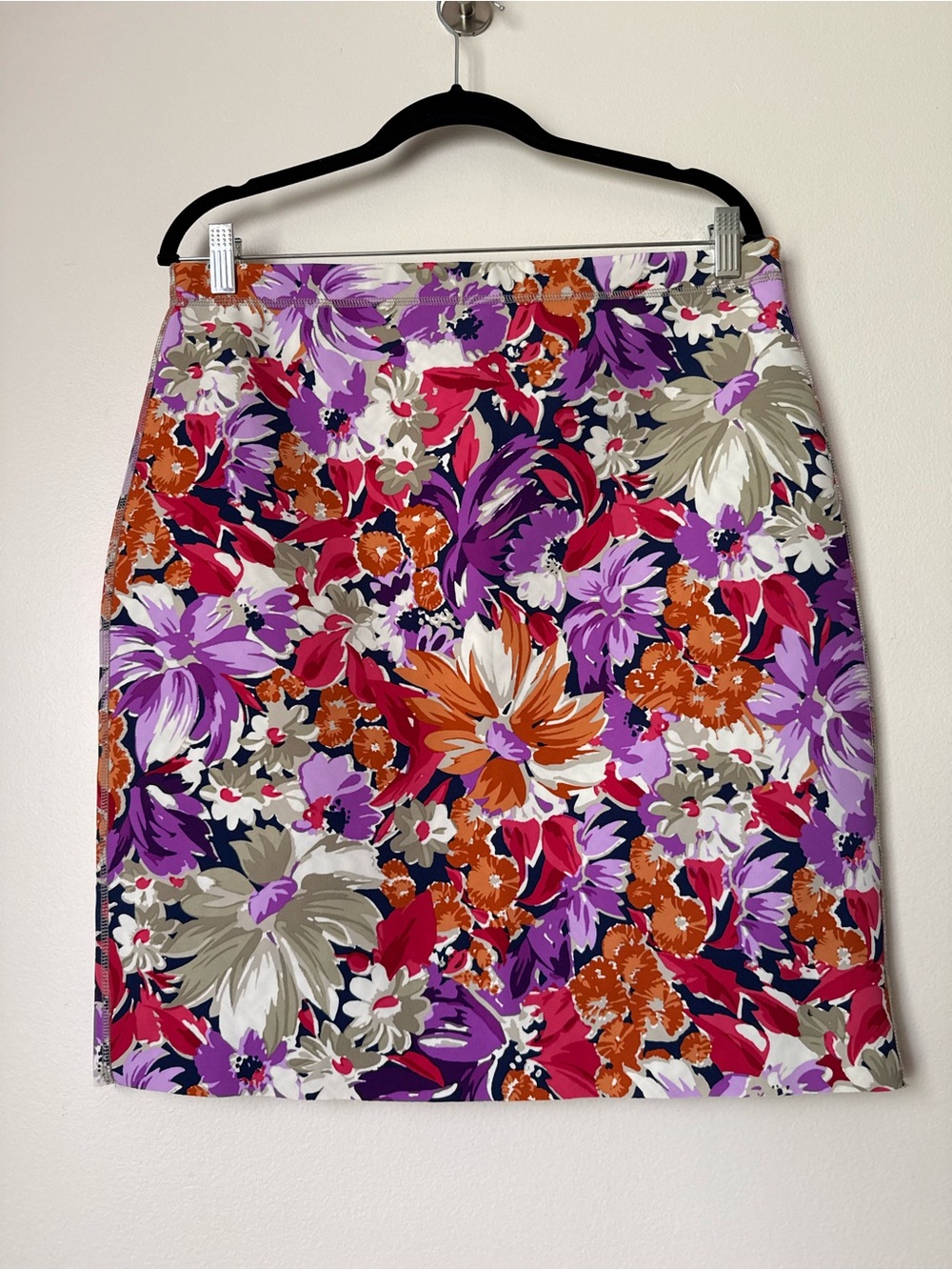 J. McLaughlin Halle Reversible Mini Skirt - Palmer Floral Geo - Like New! Size L